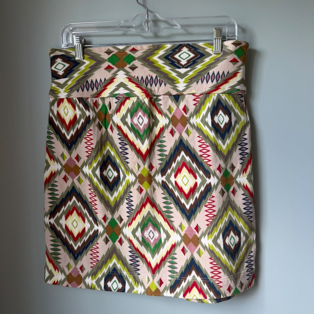 Vintage Free People Ikat Mini Skirt Y2K Rare Eagle Tag Modal Cotton Size Medium